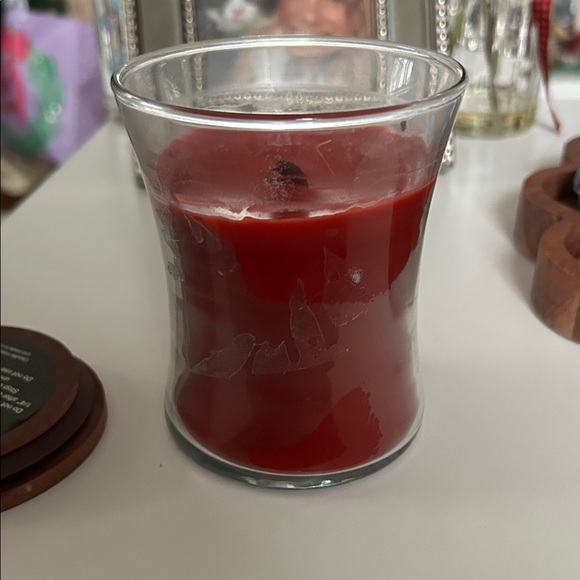 Used Red Cinnamon Wreath Candle - Picture 4 of 4